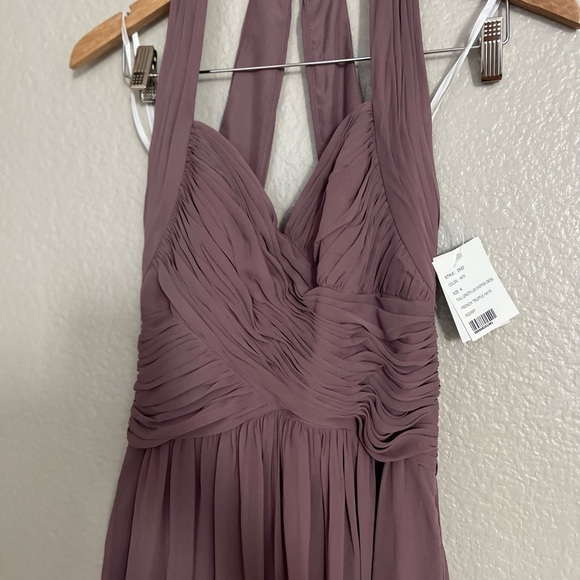 Nordstrom Dessy Bridesmaid Maxi Gown Dress NWT Purple Mauve Long - Picture 7 of 10